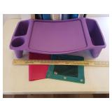 Lap Desk and Box of Binders