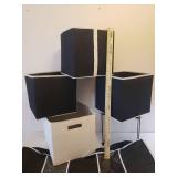 Wire Rack, Fold-Up Canvas Hard Side Storage Cubes, and 2 Canvas Under Bed Zippered Storage Cases