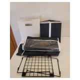 Wire Rack, Fold-Up Canvas Hard Side Storage Cubes, and 2 Canvas Under Bed Zippered Storage Cases