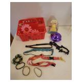 Magnifying/Makeup Mirror, Makeup/Accessory Travel Bags, Nautica Wallet, Sunglasses, Massagers, Bath Bomb, Stretch Bracelets, Headbands, Curling Iron and Bathroom Tote