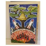 Large Painted Canvas Art & Wood Dream Colorfully Sign