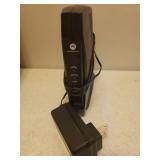 Philips Portable DVD Player, Motorola SURFboard, LINKSYS AC1200+ Router, and various Cables & Power Cords