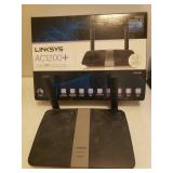 Philips Portable DVD Player, Motorola SURFboard, LINKSYS AC1200+ Router, and various Cables & Power Cords