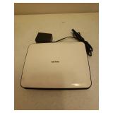 Philips Portable DVD Player, Motorola SURFboard, LINKSYS AC1200+ Router, and various Cables & Power Cords