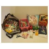 Sewing Supplies and Vintage SINGER Sewing Book