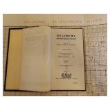 Vintage Geological Books from Wyoming, Colorado, and Central Oklahoma - Large Vintage Oklahoma Seismograph Highs Map
