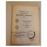 Vintage Geological Books from Wyoming, Colorado, and Central Oklahoma - Large Vintage Oklahoma Seismograph Highs Map