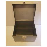 3 File Storage Boxes - 1 is Metal, and Spiral Notebook