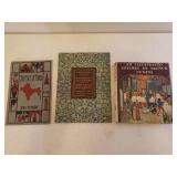 Vintage Picture Books of Travel Abroad, History of French Cuisine, and Masterpieces of Italian Art