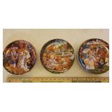 Franklin Mint Porcelain Collectible Teddy Bear Plates with Hangers, Vintage Plush Animals, Baby Accessories, Nursery Decor, and Baby