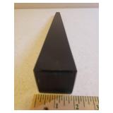 Vintage Polished Black Solid Marble/Granite Obelisk Sculpture - 11.75in T x 2in W x 2in L Base
