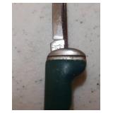 Vintage Imperial Combination Folding Pocket Knife & Ink Pen - 2 Tone Bakelite Handle with Silver Stripe - 5.5in L Full Open