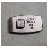 Vintage Carborundum Razor Hone in Original Box, Vintage Pocket Knife Pricing Guide, and 2 Advertising Knives - one on Belt Clip with Blade & File, and one Single Blade with Swivel Guard Handle 4.25in 