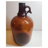 Antique Dark Amber Glass Handled Jugs - 1 is 1/2 Gallon 1940