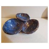 Mosaic Glass Electric Wax Warmer, Mahogany Coconut 3 Wick Candle & Underplate, Custom Made Terra Cotta Triple Trinket Dish, Votive Lantern, and NIP Wax Warmer Collar Rings