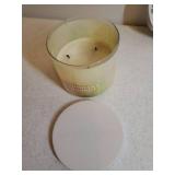 Mosaic Glass Electric Wax Warmer, Mahogany Coconut 3 Wick Candle & Underplate, Custom Made Terra Cotta Triple Trinket Dish, Votive Lantern, and NIP Wax Warmer Collar Rings