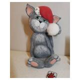 Good Kitty/Bad Kitty Photo Holder, Santa Kitty Holder/Easel, Mini Pottery Cat Coaster, and Book of The Mediterranean Cat