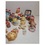 Ceramic and Resin Christmas & Valentines Bear Figurines/Decor