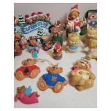 Ceramic and Resin Christmas & Valentines Bear Figurines/Decor