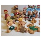Ceramic and Resin Christmas & Valentines Bear Figurines/Decor
