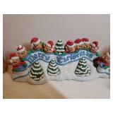 Ceramic and Resin Christmas & Valentines Bear Figurines/Decor