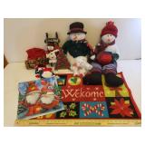 Plush Holiday Snowmen, Christmas Decor, Yard/Garden Flags, Stockings, and Welcome Mat