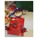 Large Collection of Glass & Resin Ornaments & Christmas Decor - With Zippered Canvas Storage Case