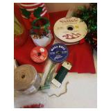 Holiday Mesh Ribbon, Decorating Ribbon, Tree Skirt, Christmas Floral Picks, Floral Wire, Metallic Garland, and Elf Hat Decor