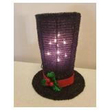 Merry Christmas Cookie Box, Holiday Throw Blanket, Hand Painted Canvas Snowman Art, Tablecloth, Kitchen Towel, Oven Mitt, Candle Jar & Wall Plaque, and Light Up Snowman Hat