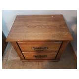 Wood 2 Drawer Night Stand - 22.5in W x 16in D x 22in T - Matches Lot