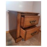 Wood 2 Drawer Night Stand - 22.5in W x 16in D x 22in T - Matches Lot