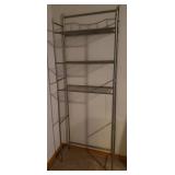Silver/Gray Metal Over Toilet Storage Rack - 23in W x 10in D x 65in T