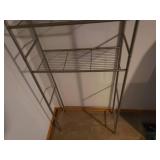Silver/Gray Metal Over Toilet Storage Rack - 23in W x 10in D x 65in T