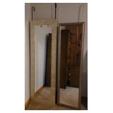 2 Over Door Hanger Wardrobe Mirrors - Largest is 17.5in W x 53.5in T
