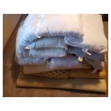 Large Lot of Foam Mattress Toppers & Bed Pillows