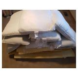 Large Lot of Foam Mattress Toppers & Bed Pillows