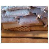 Large Lot of Foam Mattress Toppers & Bed Pillows