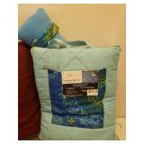 Large & Small Throw Pillows, Plaid Curtain Set, and Lap Blankets
