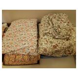 Afghan, Throw Blanket, and Various Queen Sheet Sets