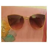 Liz Claiborne Satchel Purse, Silk Scarf, Ralph Lauren Reader Glasses, and Rose Lens Sunglasses