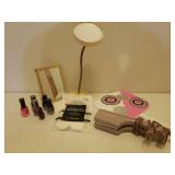 Hand Mirrors, Makeup Mirror, NIP Sponges, Nail Polish, and Hair Flat Iron