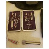 Remington and Andis Electric Trimmers with Travel Case, Leopard Travel Mani/Pedi Kit, Nail Clipper, and Toothpaste Tube Roller