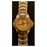 3 Ladies Metal Strap Wrist Watches: Citizen with Mother of Pearl Face, Invicta with Crystal Bezel, and Jules Jurgensen with Date Dial