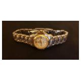 3 Ladies Metal Strap Wrist Watches: Citizen with Mother of Pearl Face, Invicta with Crystal Bezel, and Jules Jurgensen with Date Dial