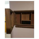 Wood Jewelry Wardrobe Wall Case - with Inner Storage and Removeable Necklace Bar - 16.5in W x 5in D x 13in T