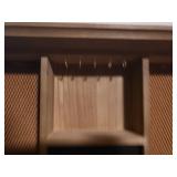 Wood Jewelry Wardrobe Wall Case - with Inner Storage and Removeable Necklace Bar - 16.5in W x 5in D x 13in T