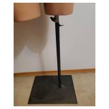 Vintage Female Mannequin on Adjustable Metal Stand Base - 16in W x 12in D & 59in T at Lowest