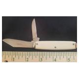 Vintage Harley Davidson Motor Cycles Double Blade Pocket Knife - with Bakelite Handle - Stamped USA - 6in L Open