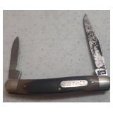 Vintage SCHRADE "Old Timer" Double Blade Pocket Knife - 6in L Full Open