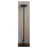 Green and Gold Metal Floor Lamp - Works